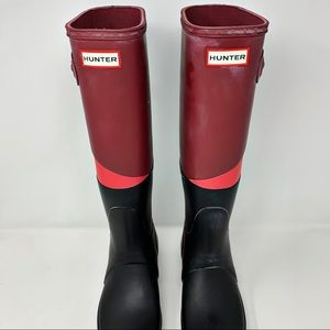 Hunter Tall Wellington Rain Boots Size 8